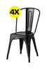 PACK 4 SILLA TOLIX NEGRO - ENTREGA INMEDIATA - $109.990